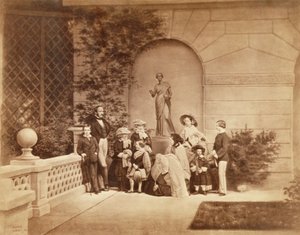 A királyi család portréja az Osborne House-ban, 1857 (szépia fotó) (lásd: 195000)