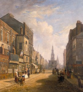 „The Strand, Looking for Eastward from Exeter Change”, 1824 alkotó: Caleb Robert Stanley