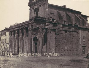 Antonius és Faustina temploma, San Lorenzo in Miranda, Róma, 1850-es évek.