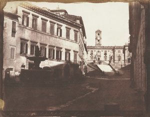 Kilátás a Capitolium lépcsőjére, Róma, 1846.