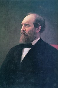 James A. Garfield (1831-81) (olaj, vászon) alkotó: Calvin Curtis