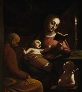 A Szent Család Keresztelő Jánossal fiúként, 1578 körül alkotó: Cambiaso