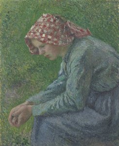 Ülő parasztasszony, 1885 alkotó: Camille Jacob Pissarro