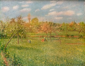Almafák Eragnyban, Reggeli napfény, c1896 alkotó: Camille Jacob Pissarro