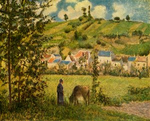 Chaponval, 1880, 1939. alkotó: Camille Jacob Pissarro