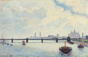 Charing Cross Bridge, London, 1890 alkotó: Camille Jacob Pissarro