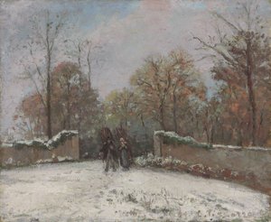 Belépve a Marly-erdőbe, alkotó: Camille Jacob Pissarro