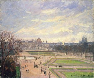 A Tuileries-kert. Camille Pissaro (1830-1903) festménye, olaj, vászon alkotó: Camille Jacob Pissarro