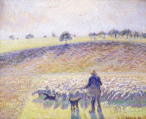 Pásztor juhokkal, 1888 alkotó: Camille Jacob Pissarro