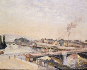 Napkelte Rouen felett; Napkelte Rouenben, 1898 alkotó: Camille Jacob Pissarro