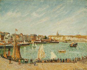 A délutáni nap, Dieppe külső kikötője; Délután, nap, Dieppe külső kikötője, 1902 alkotó: Camille Jacob Pissarro