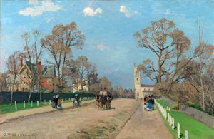 The Avenue, Sydenham, 1871 alkotó: Camille Jacob Pissarro