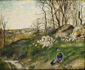 A káposztaszedők, Pontoise; A káposztabánya, Pontoise, 1882 alkotó: Camille Jacob Pissarro