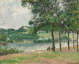 A Cours-la-Reine, Rouen, felhős; A Cours-la-Reine Rouenben, szürke időjárás, 1898 alkotó: Camille Jacob Pissarro