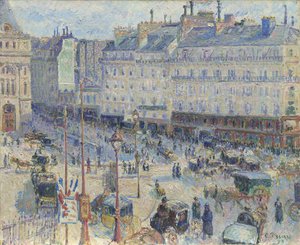 A Place du Havre, Párizs, 1893 alkotó: Camille Jacob Pissarro