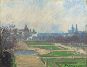 A Tuileries és a Louvre, 1900 alkotó: Camille Jacob Pissarro