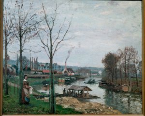 A mosóház Port Marlyban alkotó: Camille Jacob Pissarro