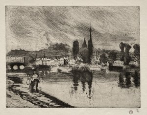 Rouen látképe, 1884. alkotó: Camille Jacob Pissarro