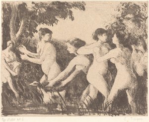 Baigneuses luttant (fürdőzők birkózása) alkotó: Camille Pissarro