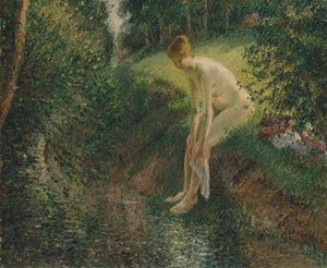 Fürdő az erdőben, 1895. alkotó: Camille Jacob Pissarro