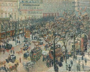 Boulevard des Italiens, Reggel, Napfény, 1897. alkotó: Camille Pissarro