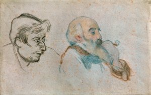Gauguin és Pissarro kettős portréi ... alkotó: Camille Pissarro