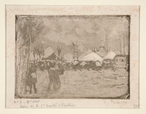 Szent Márton vásár, ? Pontoise (Saint-Martin vásár, Pontoise) alkotó: Camille Pissarro