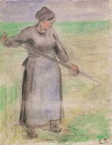 Szénaforgató alkotó: Camille Pissarro