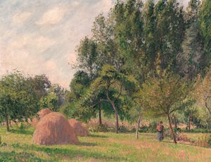 Szénakazalok, Reggel, Éragny, 1899. alkotó: Camille Jacob Pissarro