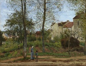 Bougival házak (Ősz) alkotó: Camille Pissarro