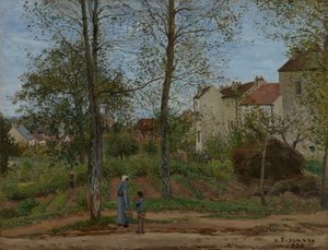 Házak Bougivalban alkotó: Camille Jacob Pissarro