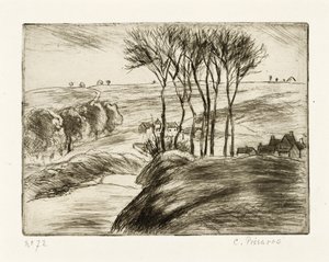 Táj Osnynál alkotó: Camille Jacob Pissarro