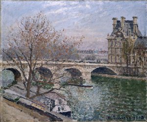 A Királyi híd és a Flore pavilon alkotó: Camille Jacob Pissarro