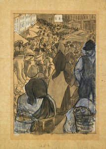Piaci jelenet, 1880-as évek alkotó: Camille Pissarro