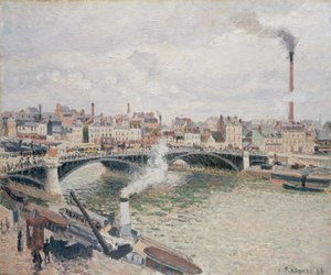 Reggel, egy borús nap, Rouen, 1896. alkotó: Camille Jacob Pissarro