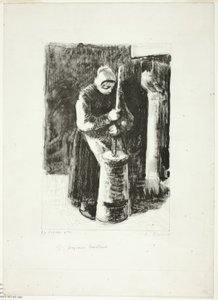 Parasztasszony tejet kavargó alkotó: Camille Pissarro