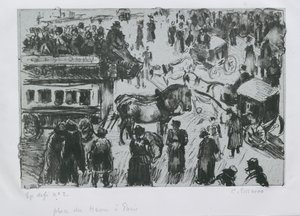 Place du Havre, Párizs, 1897 alkotó: Camille Pissarro