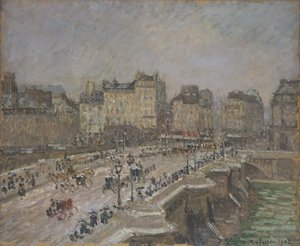 "Pont Neuf, hóhatás, 2. sorozat", 1902 alkotó: Camille Pissarro
