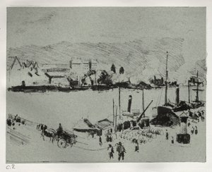 Quai Boieldieu Rouenben alkotó: Camille Pissarro