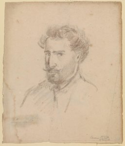 Önarckép, háromnegyedes profil balra (Caracas (?) 1853/54) alkotó: Camille Pissarro