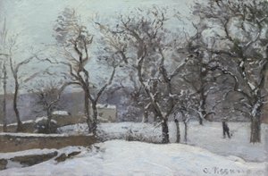 Havazás Louveciennes-ben alkotó: Camille Pissarro