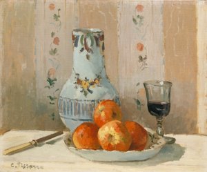 Csendélet almával és kancsóval, 1872. alkotó: Camille Jacob Pissarro
