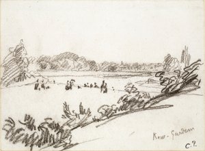 Tanulmány a Kew Gardensről, 1890-es évek alkotó: Camille Pissarro