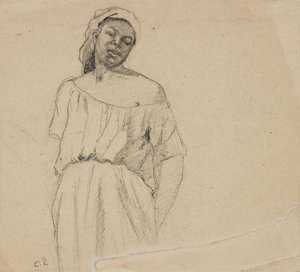 Tanulmány egy negressről, c1860 alkotó: Camille Pissarro