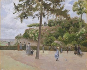 A Pontoise-i nyilvános kert, 1874. alkotó: Camille Jacob Pissarro
