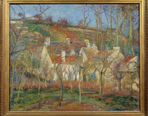The Red Roofs, corner of the village, winter alkotó: Camille Pissarro