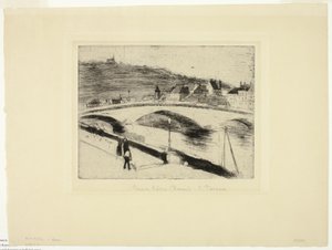 A roueni kőhíd alkotó: Camille Pissarro