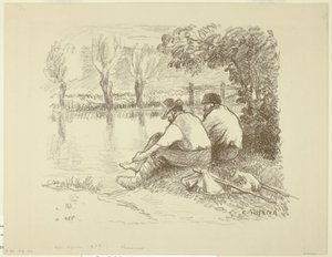 Csavargók alkotó: Camille Pissarro