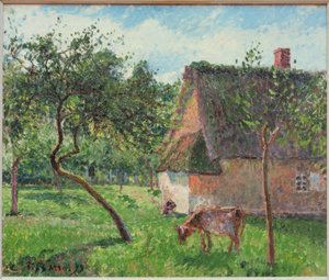 Egy zárás Varengeville-ben alkotó: Camille Pissarro