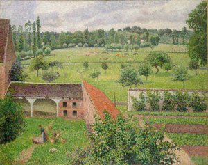 Kilátás az ablakomból, Eragny-sur-Epte, 1886-1888 alkotó: Camille Pissarro
